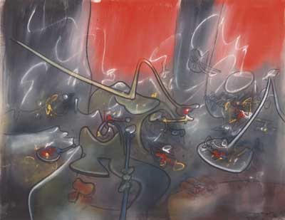 La feuille en fer, Oil on canvas, 1971, 157x205 cm