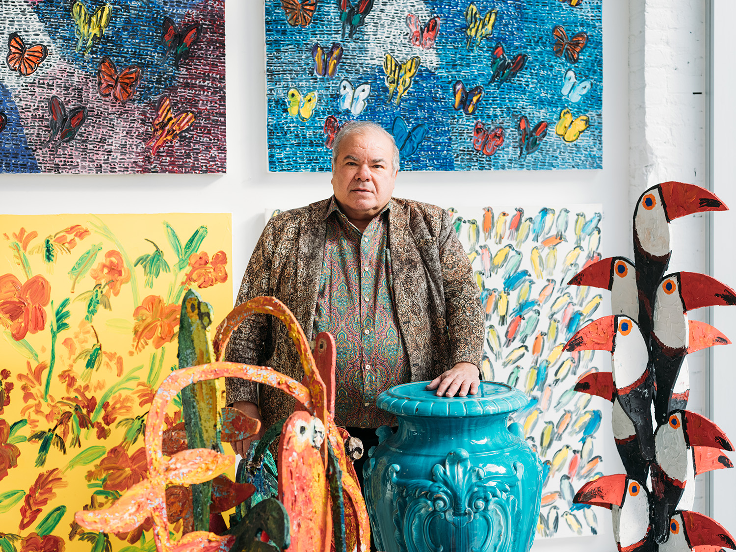 Portrait Of Hunt Slonem, Reflecting On Four Decades Of Artistic Evolution And Global Recognition. Photo Charlie Rubin | Galleri GKM